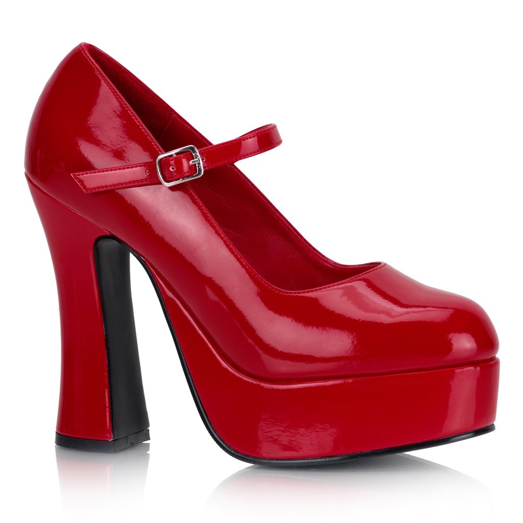 Chaussures Plateforme Demonia Dolly 50 Brevet Femme - Rouge 13205-CZWF